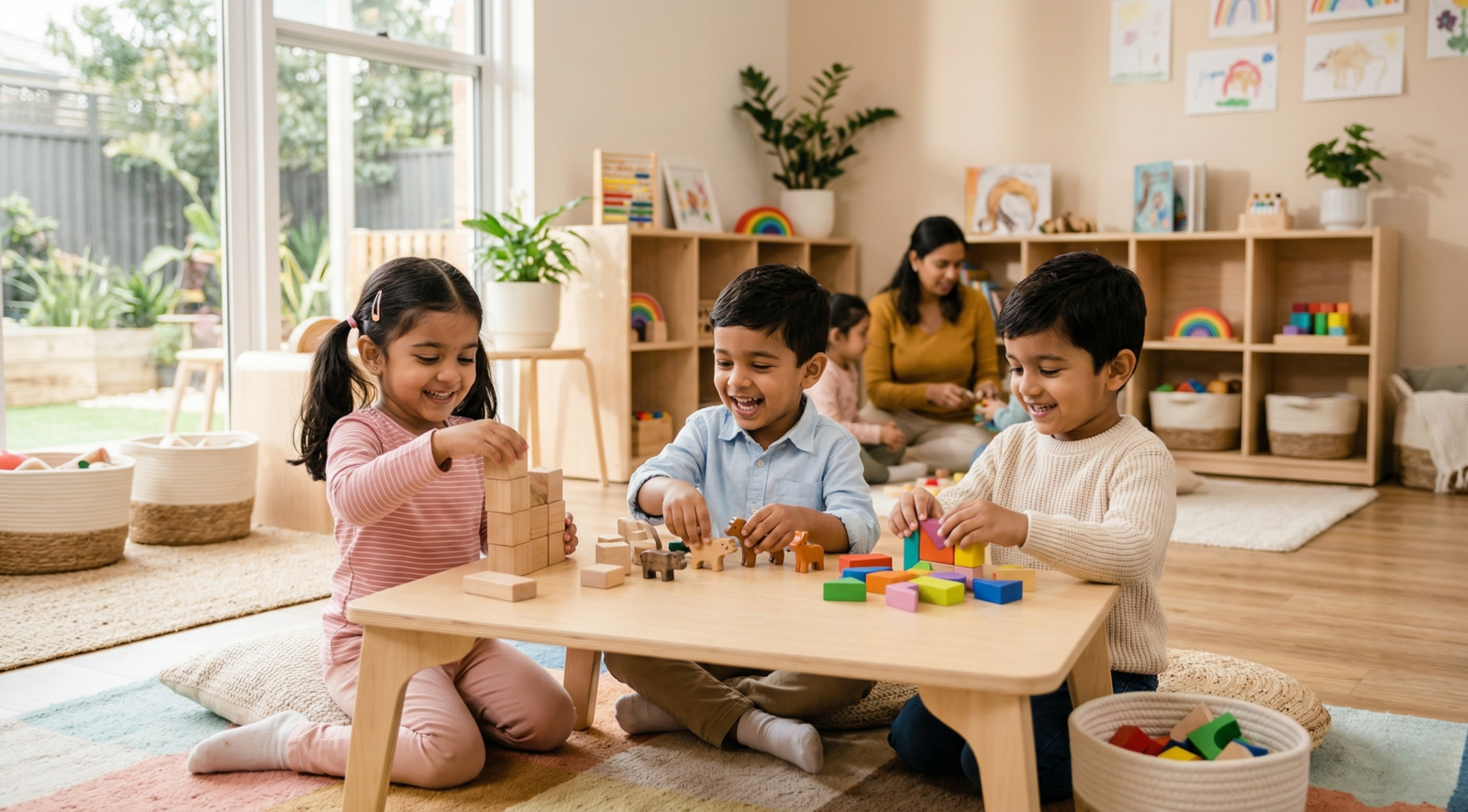 Happy children learning at Tykes Early Years